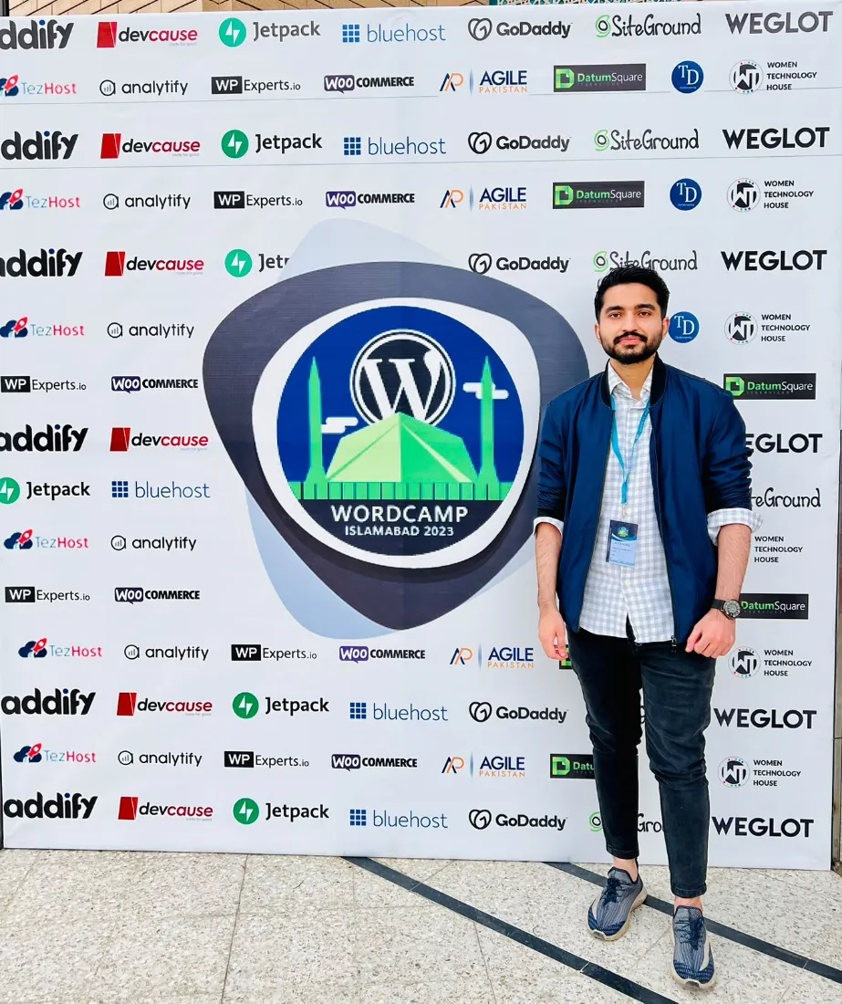Rizwan at WordCamp Lahore 2023